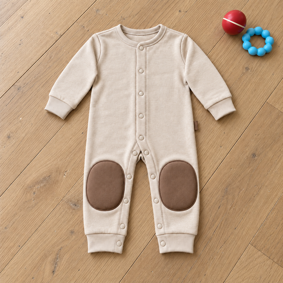 The Padlings padded coverall in beige